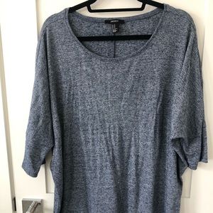 Slouchy blue speckled sweater !